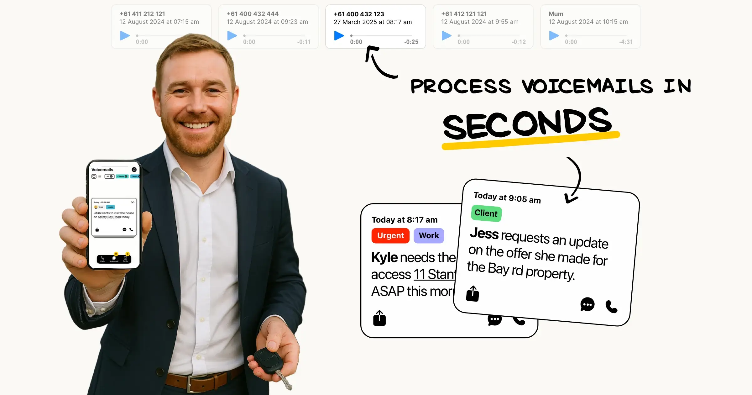 The OnSilent Smart Voicemail Assistant helps busy professionals turn voicemail distractions into smart actionable items